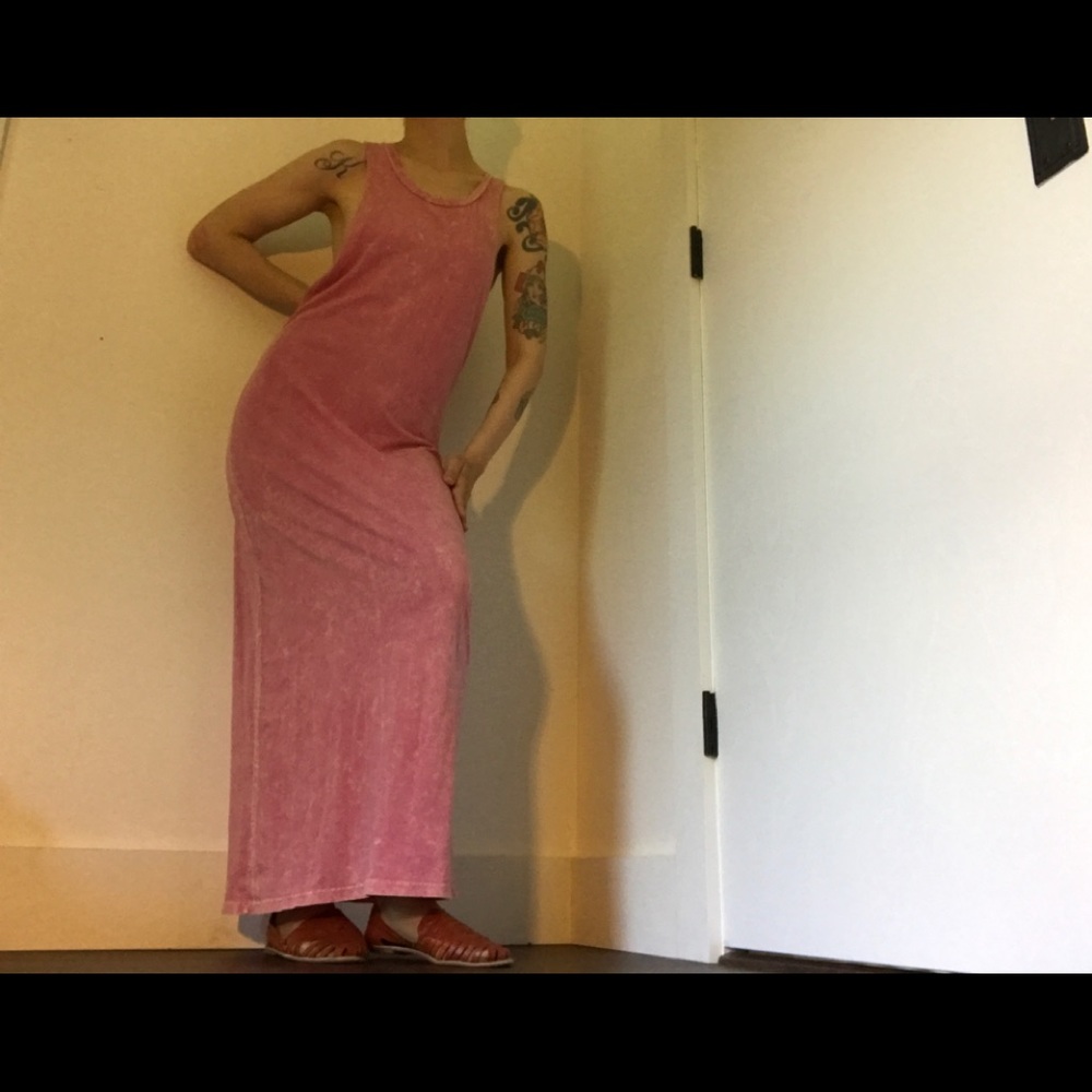 Forever 21 Open-back Tank Dress in a Marble Pink